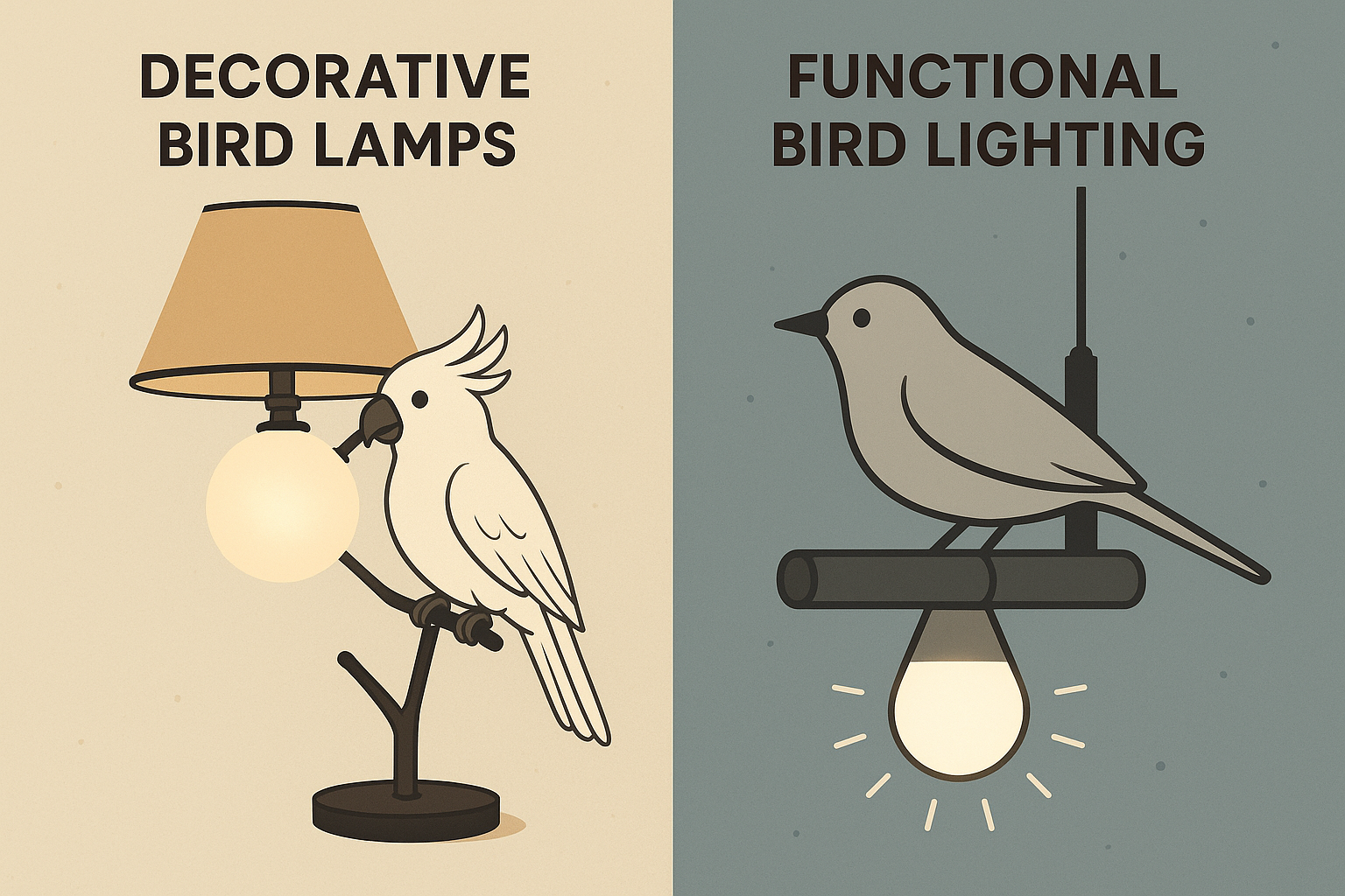 Decorative Bird Lamps vs. Functional Bird Lighting | What Birds Really ...